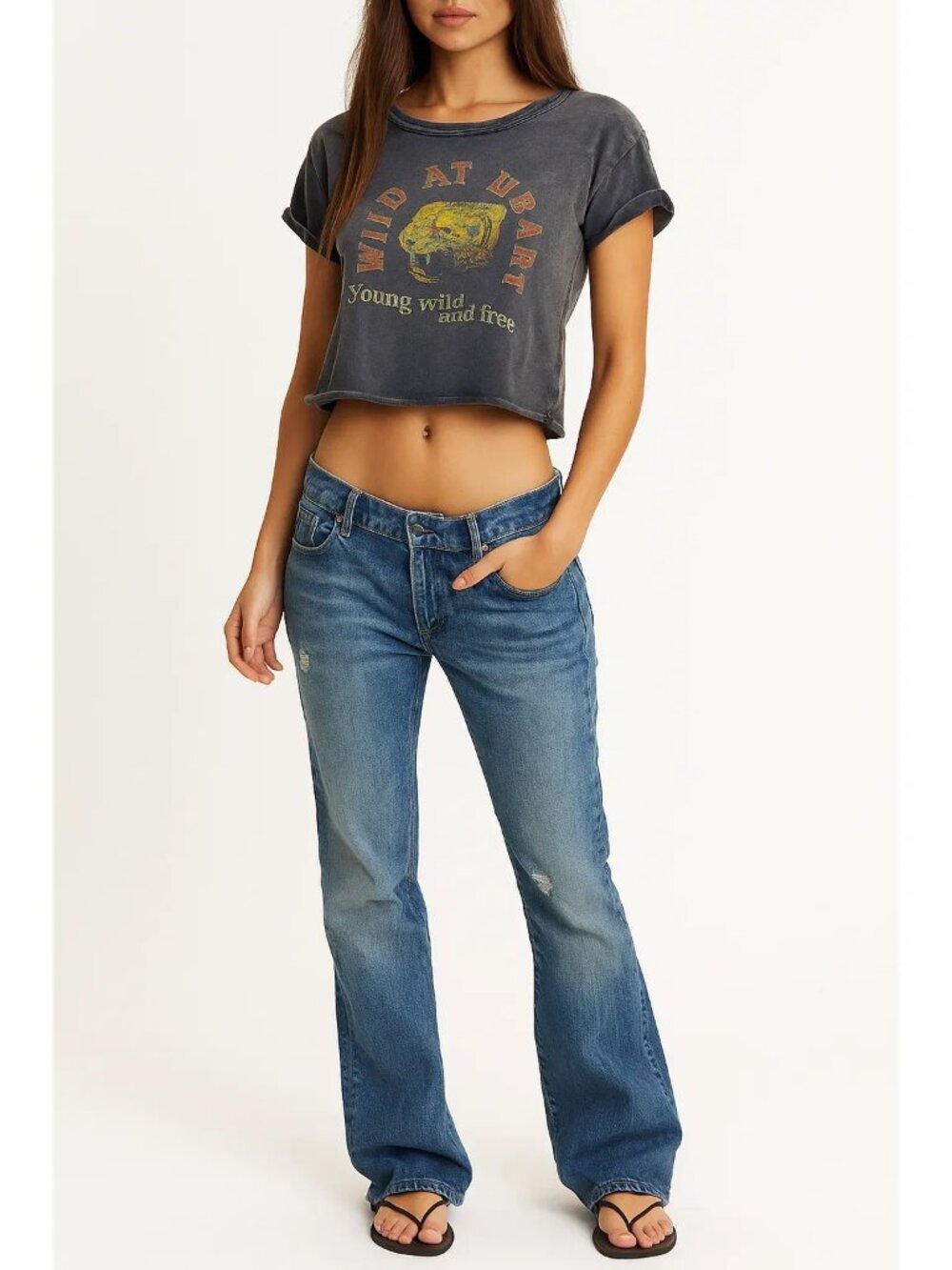 Vintage Canvas Wild at Heart Young Wild and Free Mineral Wash Size Medium
